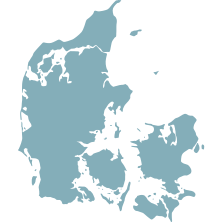 Outline af Danmark som ikon